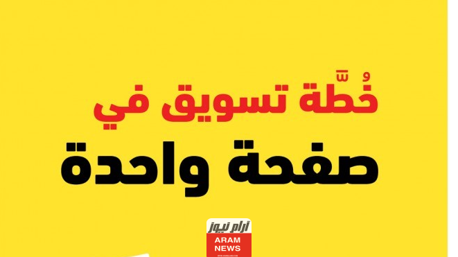 خطة تسويق في صفحة واحدة تحميل الكتاب برابط مباشر