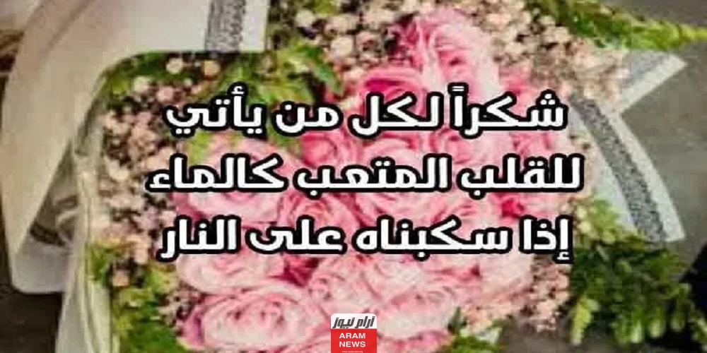 كلمة شكر وتقدير على الجهود المبذولة